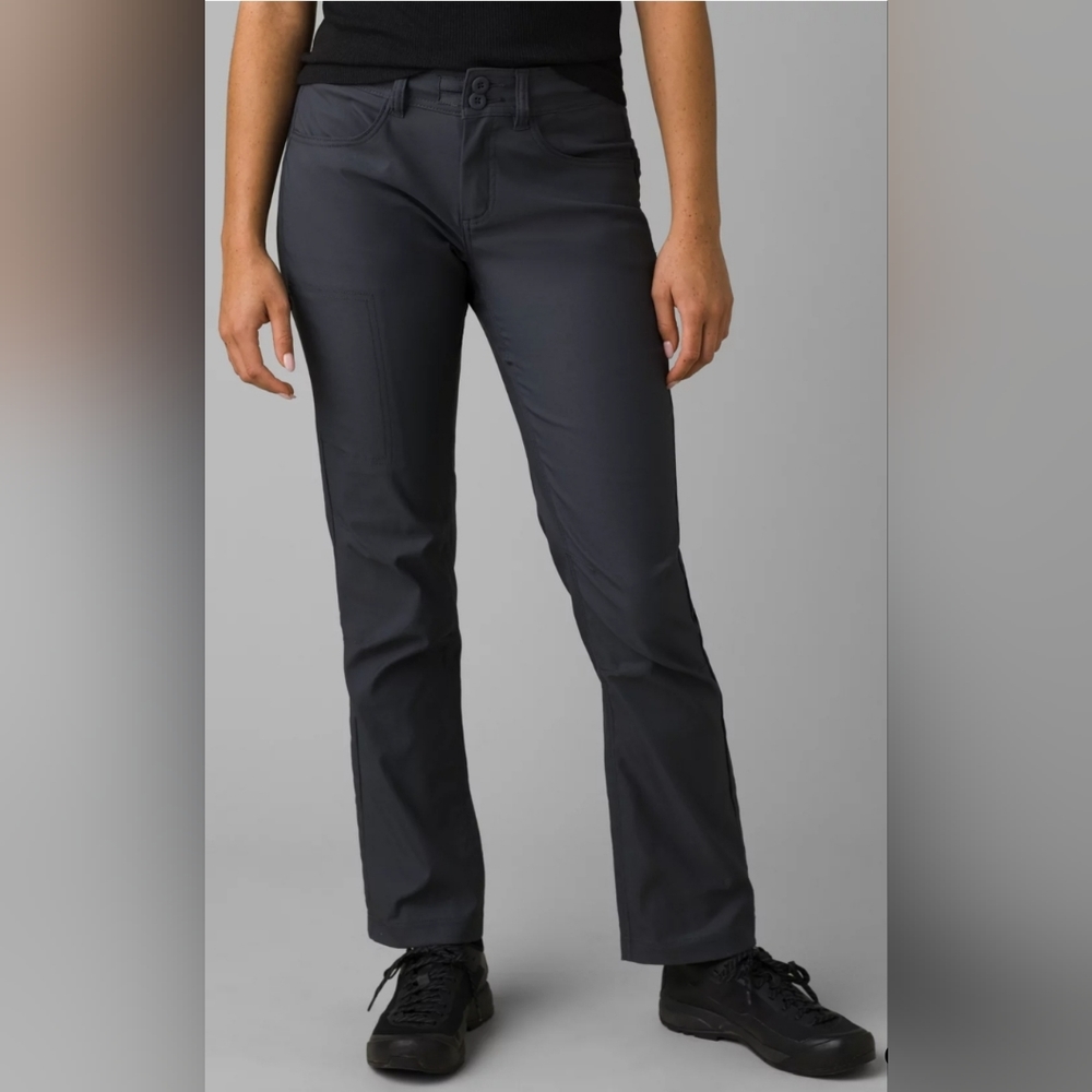 Prana Halle Straight Pant Coal Gray Size 16 Short NWT!